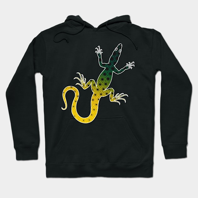 Geometric Goanna Hoodie by Art by the Lizard Lady